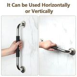 2 Pack Grab Bars for Bathroom, 16 Inch Anti Slip Bathroom Handicap Grab Bars for Showers, Safety Bath & Shower Grab Bar for Seniors, Shower Handles for Elderly, Tesuchan