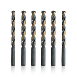 Drill America 21/64" High Speed Steel Black & Gold KFD Split Point Drill Bit (Pack of 6), KFD Series