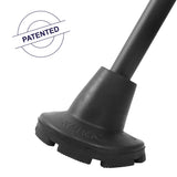 KMINA - Crutch Tips 7/8 inch Heavy Duty (x2 Units), All Terrain Crutch Tips Non Slip, Crutch Tip Replacement, Rubber Crutch Tips 7/8, Wide Crutches Tips, Black - Made in Europe
