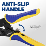 haisstronica Crimping Tool for Insulated Electrical Wire Connectors-AWG 22-10 Ratchet Crimper Tools-Racheting Wire Crimping Tools-Available for Insulated Connectors and Wire Terminal HS-9327