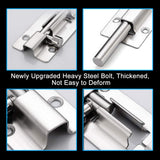 FATLODA 8 Pack Barrel Bolt Latch, Slide Bolt Latch 3 Inches Slide Latch Lock, Thickened Stainless Steel Sliding Lock for Door, Brushed Finish Sliding Bolt Lock, Sliding Bolt Latch with 48PCS Screws