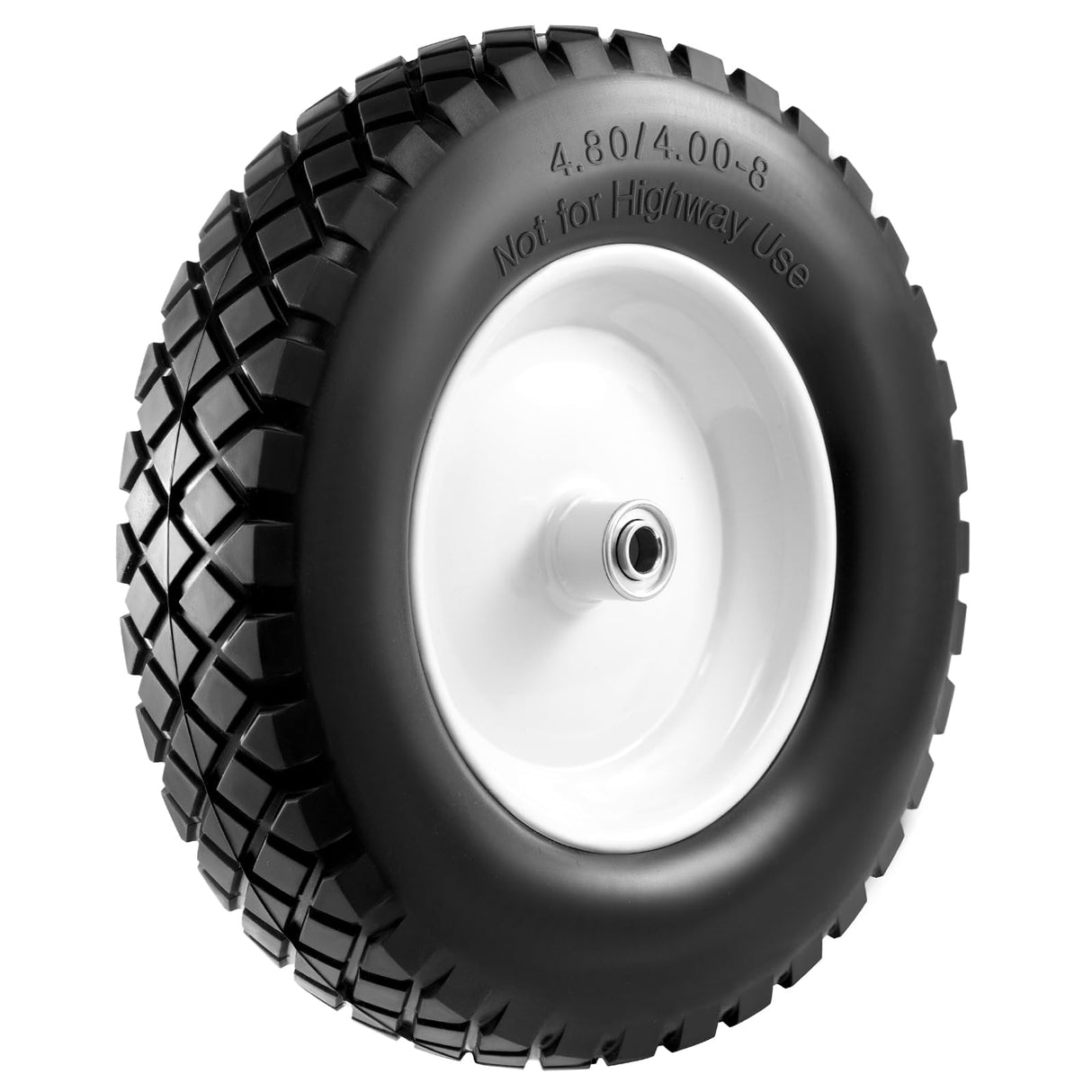 4.80/4.00-8 Wheelbarrow Tire and Wheel 16" Flat Free Solid 2PCS Hand Truck