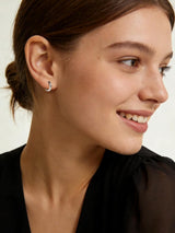 Silvora Sterling Silver Hoop Earrings for Women, 8mm Small Silver Hoops Huggie Earrings Lightweight Cartilage Earring for Sensitive Ears