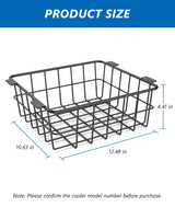 Wire Basket for Ninja FrostVault Hard Cooler & Wheeled Cooler - Heavy-Duty Organizer Rack for Efficient Storage, Dry-Goods Basket for Perfect for Camping Trips or Outdoor Parties, Black(L)