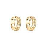 PAVOI Small Huggie Earrings, 925 Silver, Yellow Gold, Size 13 Millimeters