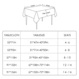 BALCONY & FALCON Table Cloth for 6 Foot Rectangle Tables – Waterproof, Wrinkle-Free Farmhouse Tablecloth for Dining, Kitchen, Wedding, Baby Shower & Christmas Holiday Gatherings (Olive, 55" x 95")