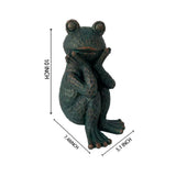 ResinHaven Meditation Frog Sculpture, 10" H 7.48" L Handcrafted Resin Zen Frog Statue, Suitable for Garden, Courtyard, Indoor and Outdoor Home Decoration
