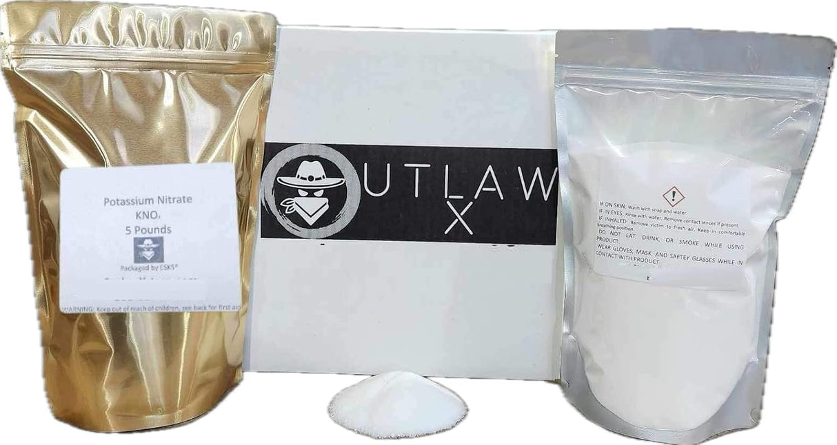 Outlaw X Potassium Nitrate High Purity Powder, Reagent Grade, 10 Pounds, for Stump Remover