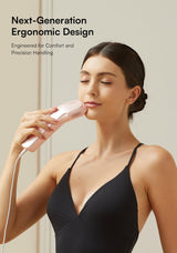 INIA Laser Hair Removal with Ice-Cooling Care for Women and Men, Painless at-Home IPL Hair Remover for Coarse Hair in Bikini and All Body Areas, Latest Generation for Effective Results (Pink)