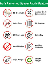 IRUFA, AN-OS-11,3D Breathable Elastic Knit Patented Fabric Adjustable Athletics Achillies Tendon Ankle Wrap, Plantar Fasciitis, Pain Relief for Sprains, Strains, Arthritis and Torn Tendons XL