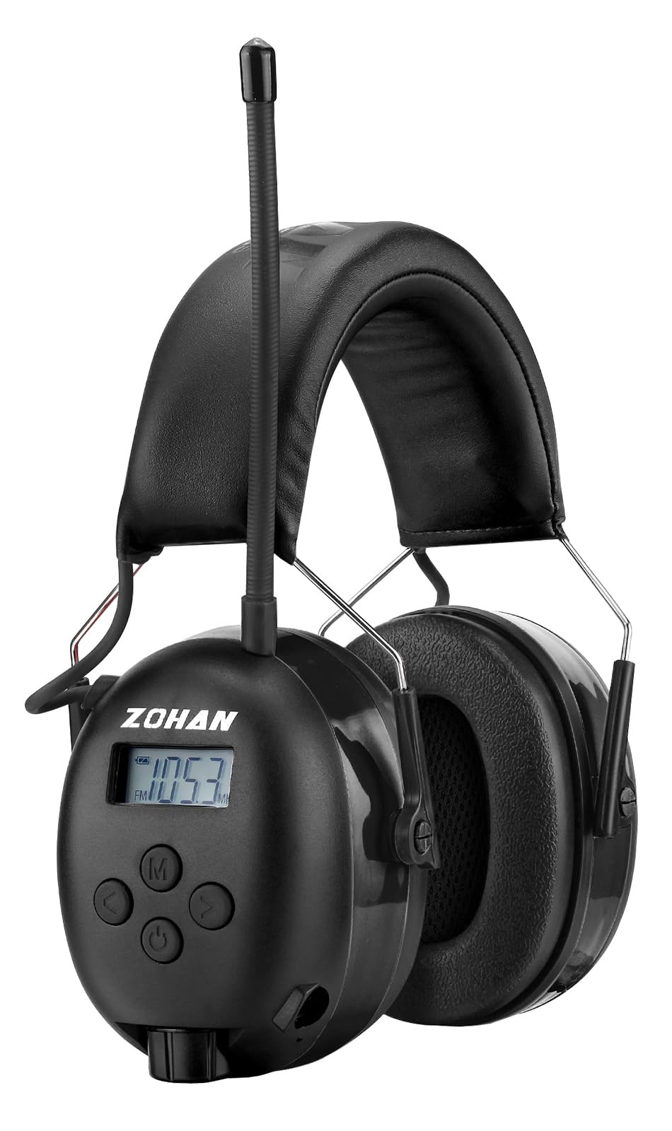 ZOHAN AM/FM Radio Headphone with Digital Display,Ear Protection Noise Reduction Earmuffs,Comfortable Hearing Protector(Black, Radio)