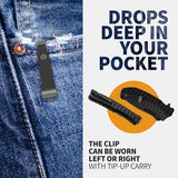 Off-Grid Knives - Rapid Fire Blackout - Large Folding Knife for Camping & EDC, Cryogenic D2 Blade Steel, Titanium Nitride Coating with G10 Scales & Deep Carry Clip