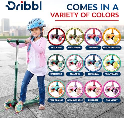 3-Wheel Kids Scooter - Lean-to-Steer Technology, Adjustable Height Handlebar, Wide Anti-Slip Deck, Scooter for Boys & Girls Ages 3+, Child Safety Approved, Support Riders Up to 165 lbs, Purple