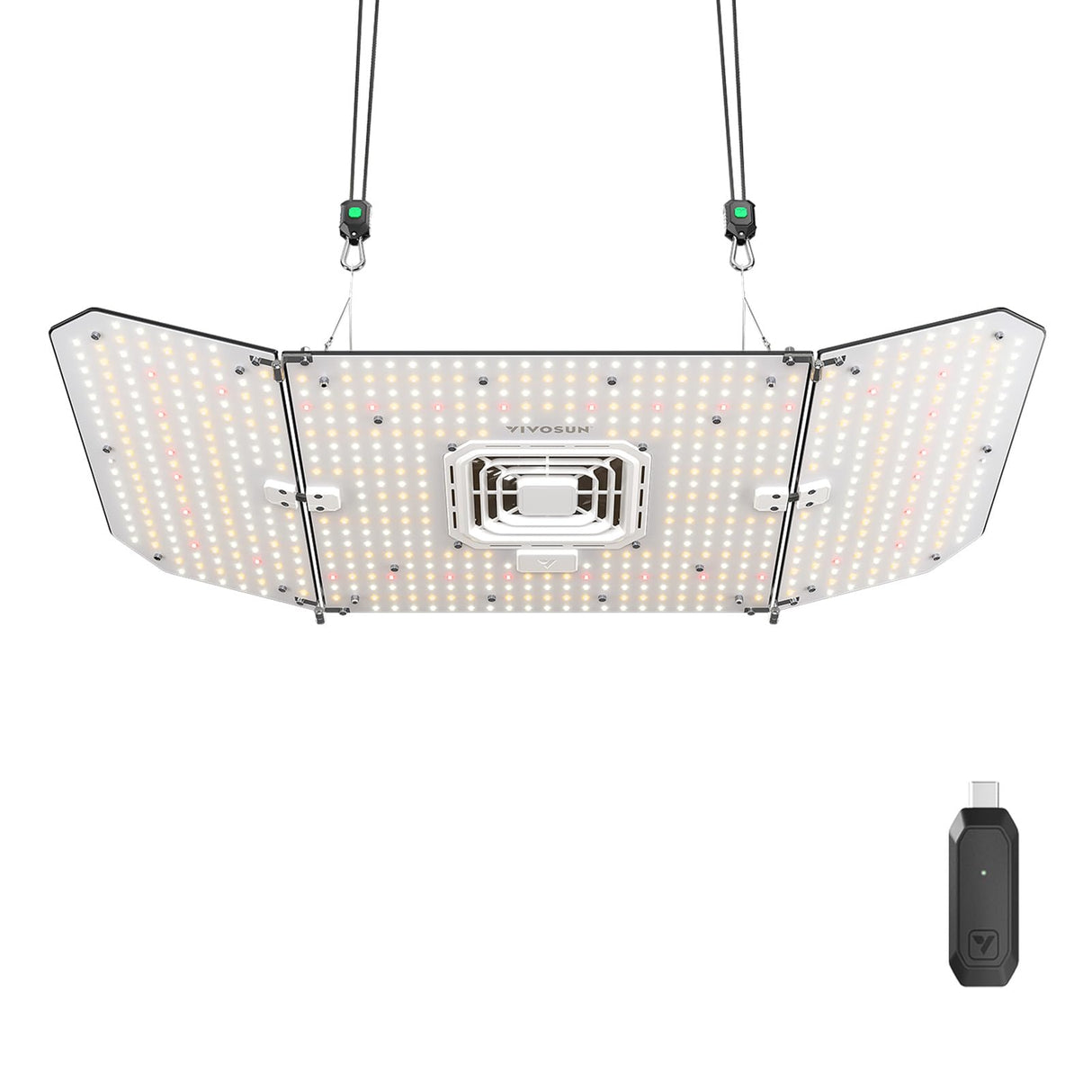 VIVOSUN AeroLight Wing AW200SE, LED Grow Light 200W with Integrated Circulation Fan & GrowHub Controller E25, Compatible with App & E42A, 3x3/4x4 Coverage, Establish an Intelligent Grow Environment
