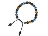 Amazing Gemstone Evil Eye Bracelets for Men Women - Ultimate Protection - Black Obsidian, Tigers Eye and Hematite - Healing Bracelets Gifts for Mom Mothers Day Pulseras Para Hombres Mujer