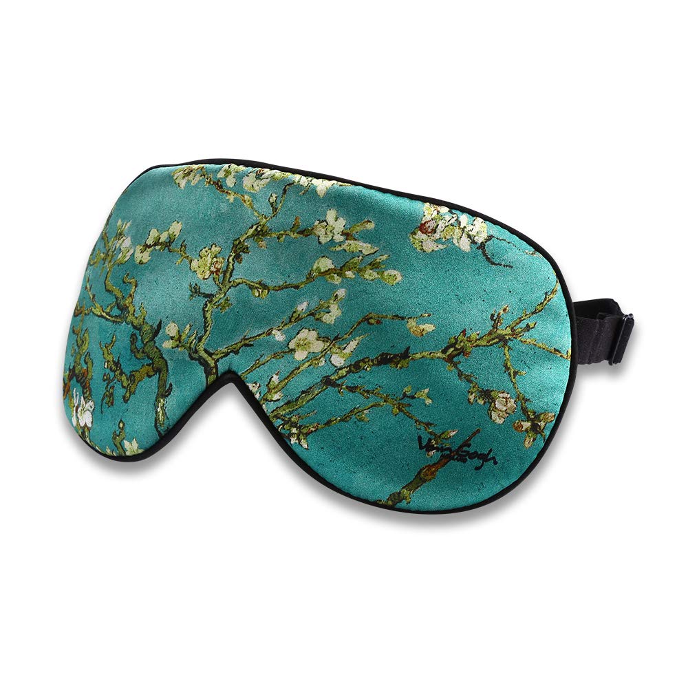 Alaska Bear Natural Silk Sleep Mask, Blindfold, Super Smooth Eye Mask (Blossom Almond)
