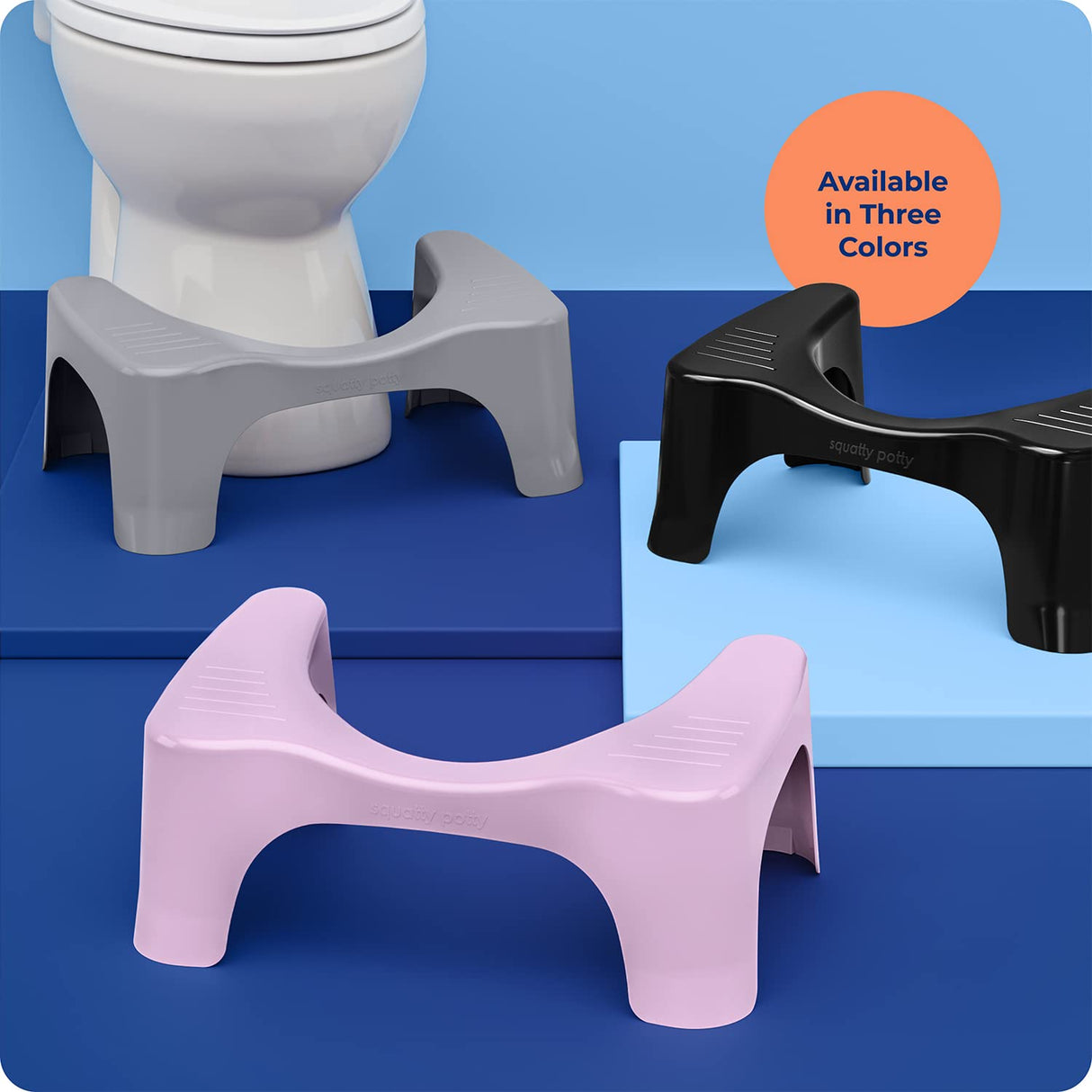 Squatty Potty The Original Bathroom Toilet Stool Curve Lightweight with Sleek and Modern Design, Pink, 7"