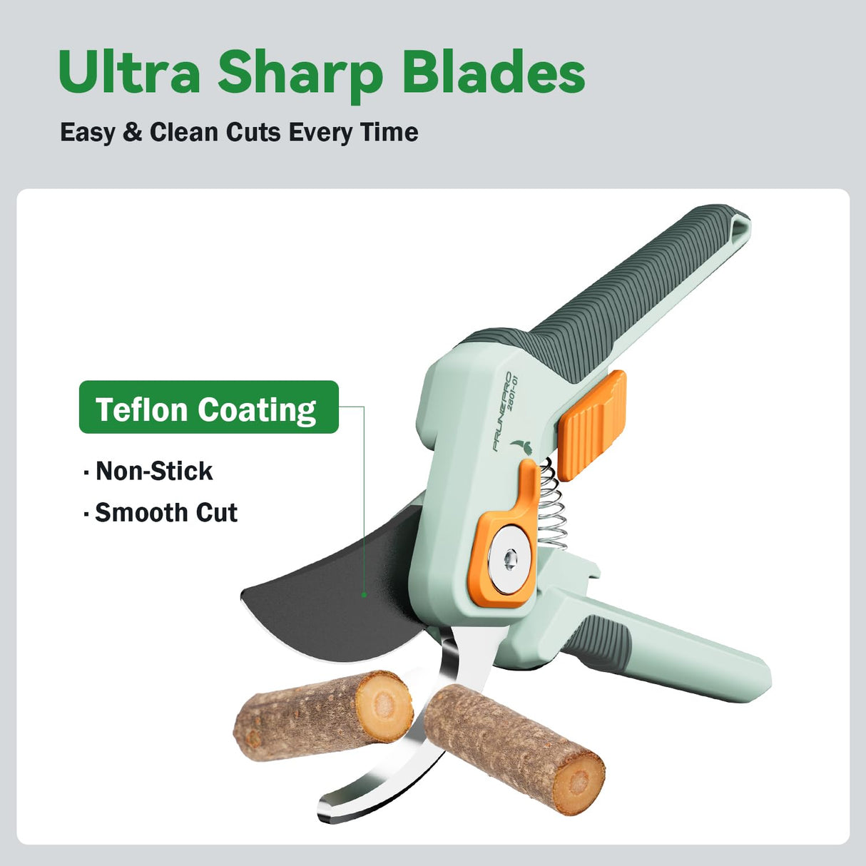 PrunePro Pruning Shears Gardening Scissors Set Professional Hand Pruner Sharp Stainless Steel Blade Garden Scissors Plant Flower Garden Clipper