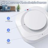 Smoke Detector, Battery Operated Smoke Alarm with Photoelectric Technology, Fire Alarms Smoke Detectors with LED Indicator and Test Button(6 Pack)