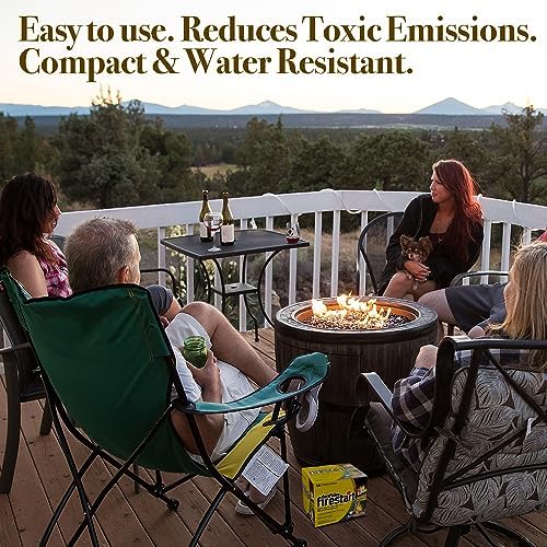 Fire Starter for Indoor and Outdoor Use - Quick Ignition Firelogs for BBQ, Fireplace, Fire Pit and Campfires (12 Pack)