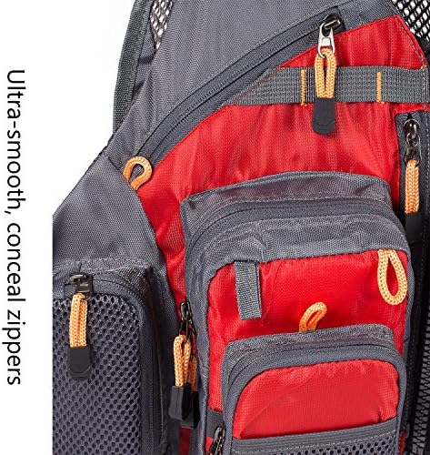 BASSDASH Strap Fishing Vest Adjustable for Men and Women, for Fly Bass Fishing and Outdoor Activities