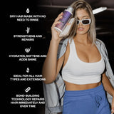 IGK Bond-Building Repair Set | ANTISOCIAL Bond-Building Dry Hair Mask + CASH IN Instant Repair Serum | Repair + Protect + Soften | Vegan + Cruelty Free