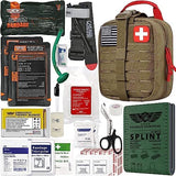 EVERLIT Advanced Emergency Trauma Kit, CAT GEN-7 Tourniquet Mil-Spec Nylon Laser Cut Pouch with 36" Splint, Military Combat Tactical IFAK for First Aid Response Bleeding Control