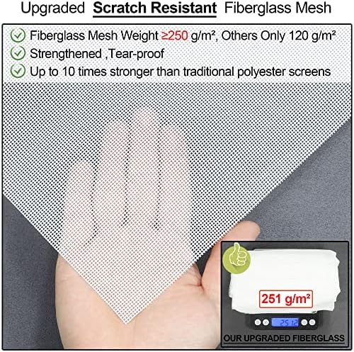 Upgraded Magnetic Screen Door Thicker 250g/m² Reinforced Mesh,36 Longer Magnets,Door Screen Magnetic Closure for Single Door,Heavy Duty Door Net Screen with Magnet,Fit Doors to 36 x 80 Inch,White