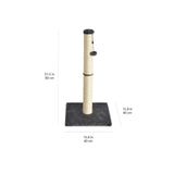 Amazon Basics Cat Scratching Post for Indoor Cats & Kittens, Medium (31.5"H), Cat Furniture with Dangling Ball Toy, Grey