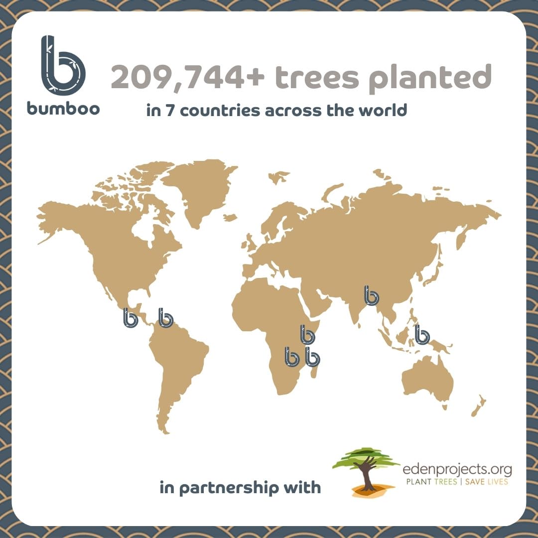 Bumboo Bamboo Toilet Roll 24 Pack | Wrapped Toilet Paper 3 ply, 300 Sheets | Eco Friendly Toilet Paper | Plastic-Free, Soft, Strong, Sustainable & Biodegradable Toilet Tissue