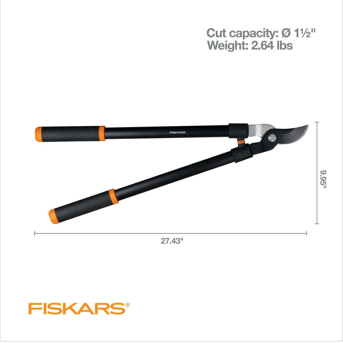 Fiskars 28” Garden Bypass Loppers, Tree Trimmer with 1.5" Cut Capacity