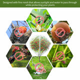 1Pack 13x13ft Large Fruit Tree Netting with Zipper and Drawstring – Anti-Insect, Anti-Bird Protection for Apple, Peach, Cherry Trees and Vegetables – Ideal for Home Gardens,Small Organic Farms