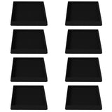 4x4 Square Rubber Furniture Caster Cups, Anti-Sliding Furniture Pads Bed Stopper Floor Protectors with Grip - Protect Any Flooring