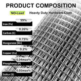 Hardware Cloth 16'' x 10' 1/4 in Galvanized Wire Mesh Roll (23 GA) Chicken Wire Fence Roll for Chicken Pen/coop Fences, Screen mesh, Rabbit/Snake Fences, Poultry enclosures, Handicraft Making, etc.