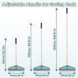 YEELOR Artificial Turf Rake with Adjustable Steel Handle from 32 to 61 Inch, Durable Artificial Grass Rake, Turf Brush for Cleaning pet Hair, Large Fallen Leaves and Dead Grass from Artificial Turf