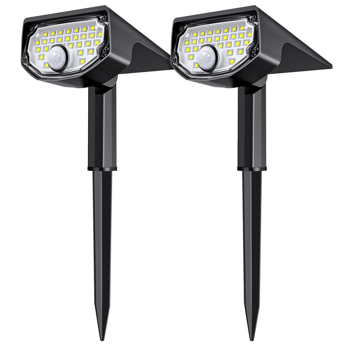 AloftSun Solar Motion Sensor Outdoor Lights,Waterproof Motion Sensor Spot Lights- 30 LED/3 Modes Solar Powered Spotlights,Landscape Lighting for Yard and Garden, Cool White,2 Pack