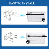 MUUPEG Cooler Hinges Replacement Kit Compatible with Igloo, 4 Cooler Hinge and 2 Latch and 22 Screws, Repair and Replace Cooler Parts with Box