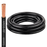 XRDS -RF 4AWG THHN Wire, 10FT Black Stranded Copper Electrical Wire, Nylon Jacket, 600V Rated, Heat & Abrasion Resistant THHN/THWN-2 Cable for Household, Automotive, Solar, RV, Inverter