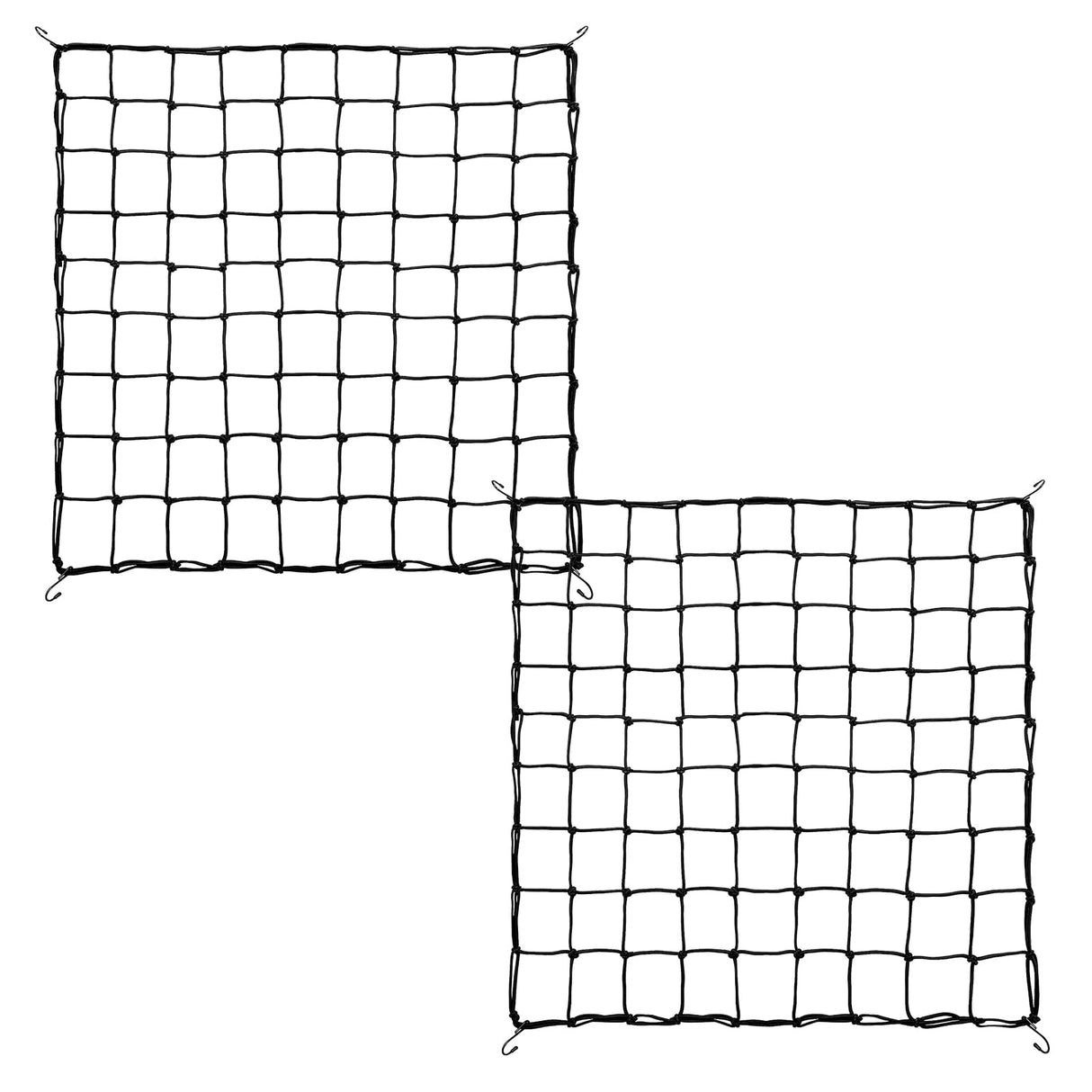 GBACHOOSE 2 Pack 5x5 ft Elastic Trellis Netting for Grow Tent, Heavy Duty Plant Support Net with Steel Hooks and 100 Zip Ties, Black Garden Trellis Net for Tomatoes, Cucumbers, Vines