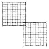 GBACHOOSE 2 Pack 5x5 ft Elastic Trellis Netting for Grow Tent, Heavy Duty Plant Support Net with Steel Hooks and 100 Zip Ties, Black Garden Trellis Net for Tomatoes, Cucumbers, Vines