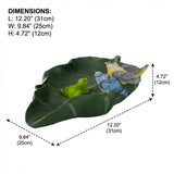 Elenon Frog Decorative Gutter Downspout Extension Statue, Lotus Leaf Gutter Guardian Rain Downspout Splash Block Outdoor, Garden Rain Downspout Extender for 3" × 4" Downspouts Decor