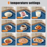 NAXBEY Warming Mat for Food extra large, Silicone Heating Mat For Food, 15"x31.6" Foldable Food Warming Mats for Countertops, Parties, and Daily Use with Timer and 9 Temperature Levels