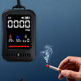 Advanced Carbon Carbonmonoxide Alarm Device Highlighting 3 Stage Visual Sound Alert 10 Day Compact Plan ABS Substance Wearable Carbon Carbonmonoxide Meter