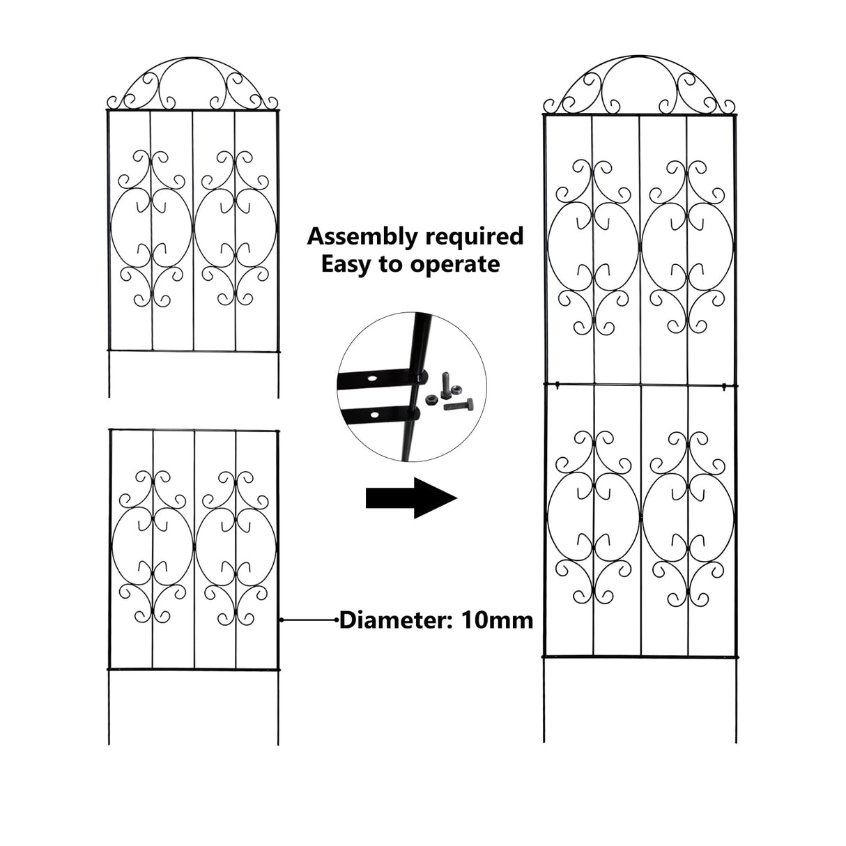 Thealyn Garden Trellis 2 Pack 80 Inch.H x 22 Inch.W