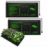 2 Pack Plant Heating Mat, 10”x20.5" Waterproof Seedling Heat Mat for Seed Starting Seeds Germination Plants, 18W Graphene Thick Reusable Heating Pads Fit For 1020 Seedling Trays, Ideal Gardening Gifts