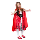 SZBZ Kids Halloween Christmas Costumes Cape Little Red Riding Hood Cape Velvet Hooded Cosplay Party Cloak Red