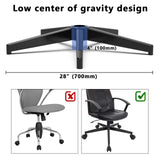 Office Chair Replacement Parts-28'' Heavy Duty Base Replacement(2200Lbs) - Desk Chair Reinforced Metal Leg,Universal Caster and Gas Cylinder Size
