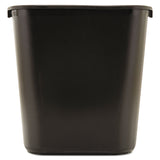 Rubbermaid Commercial Products Deskside Wastebasket/Trash Can, 3.25-Gallon/13-Quart, Black, Small, for Bedroom/Bathroom/Office, Fits Under Desk/Sink/Cabinet