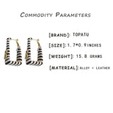 TOPATU Designer Earrings for Women - Alloy Letter B - Clip-on Stud Earrings - Black and White