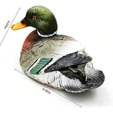 PTAHAN Mallard Duck Decor Single Outdoor Statue-Realistic Resin Floating Mallard Duck, Waterproof for Pond, Garden, Patio, Pool, Backyard Lawn Ornament. Also Great As Cake Topper.